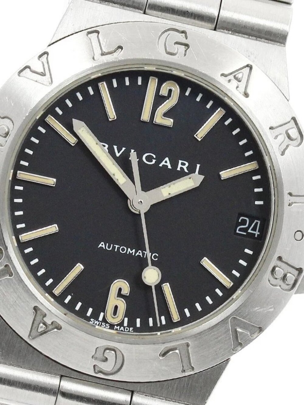 BVLGARI Diagono LCV29S Date black Dial Automatic Ladies Watch